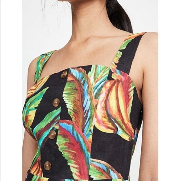Farm Rio Dress NWT Preta Banana Linen Mini Dress New Size Extra small - Picture 5 of 10